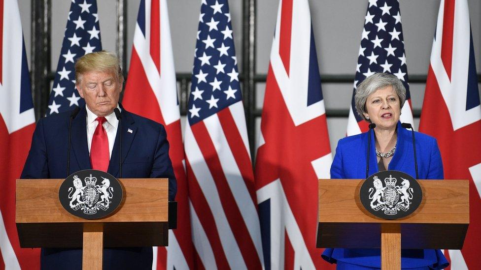 Donald Trump and Theresa May