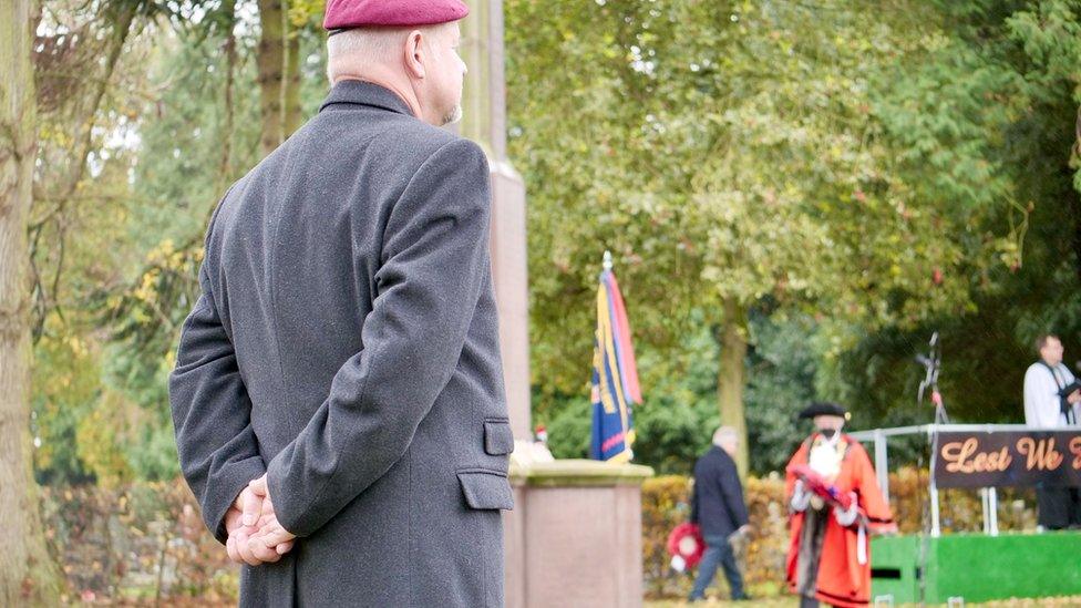 Civic leaders took part in the Bedworth Armistice Day ceremony