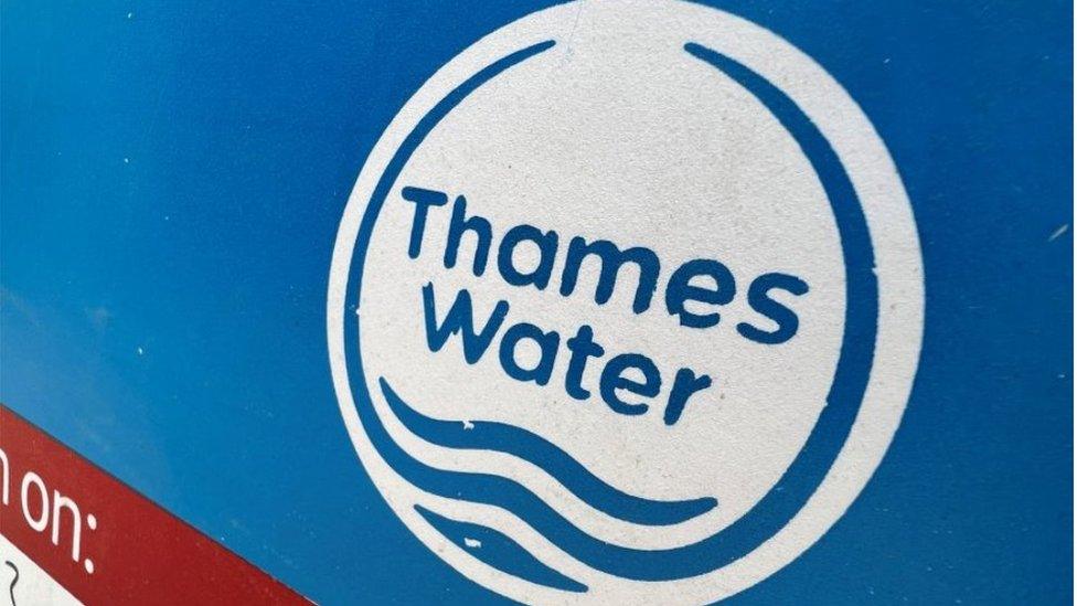 Thames water sign