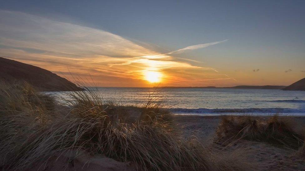 Mandy Llewellyn shot this relaxing image of Manorbier beach in Pembrokeshire