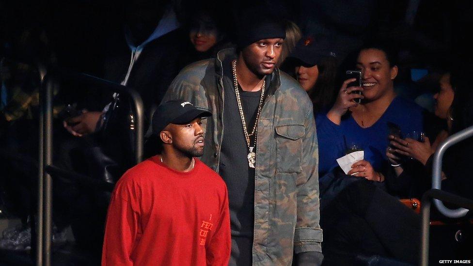 Kanye and Lamar Odom