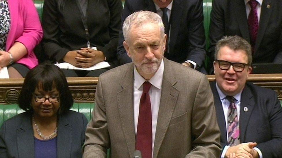 Jeremy Corbyn in PMQs