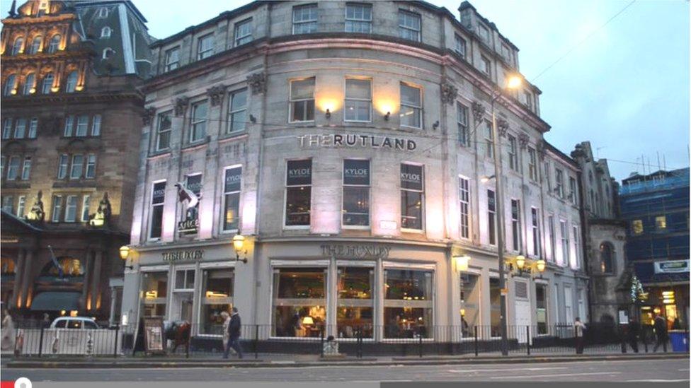 The Huxley restaurant bar at the Rutland Hotel, Edinburgh