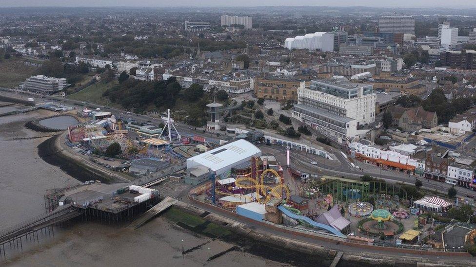 A view over Southend after it was announced the town will gain city status