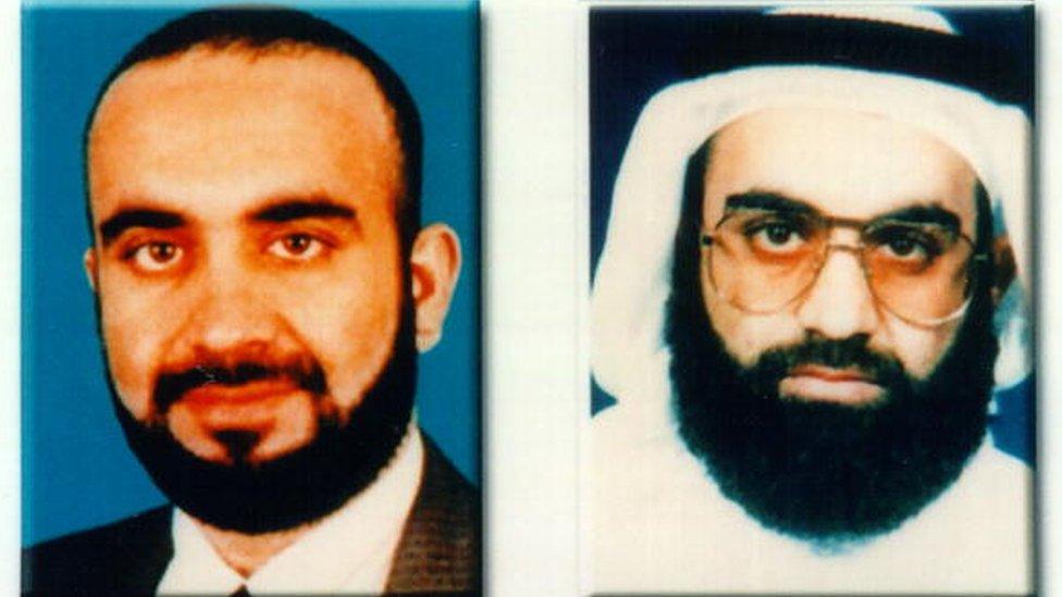 A Two file photos of Khalid Sheikh Mohammad