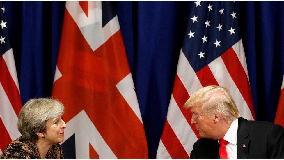 British PM Theresa May and US President Donald Trump