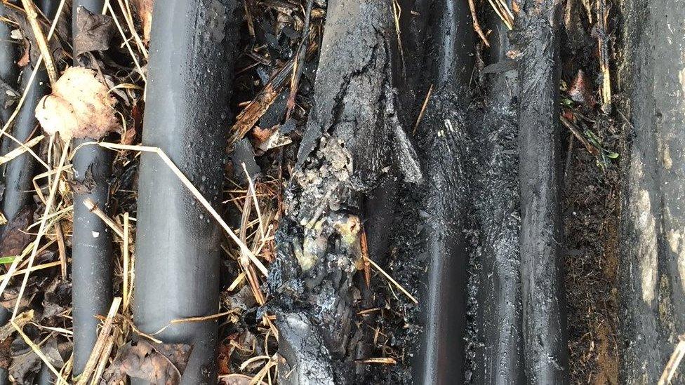 Burnt cables