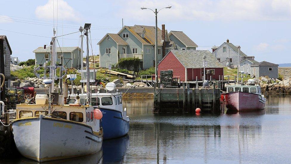 Lobster boats in Nova Scotia