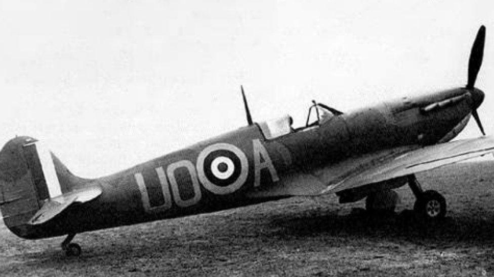 Spitfire which crashed in Holme in 1940