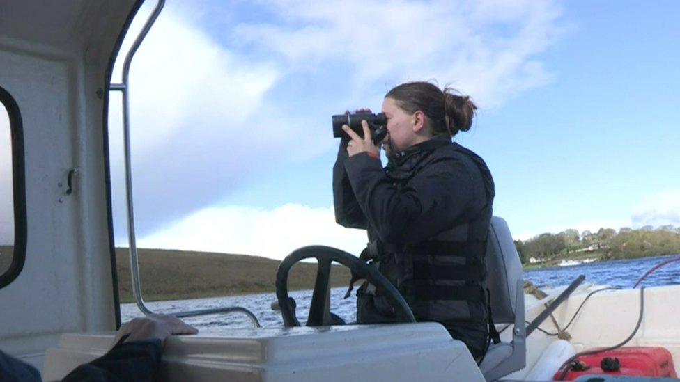 Amy Burns on boat