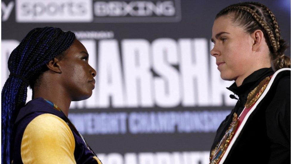 Claressa Shields (left) and Savannah Marshall (right)