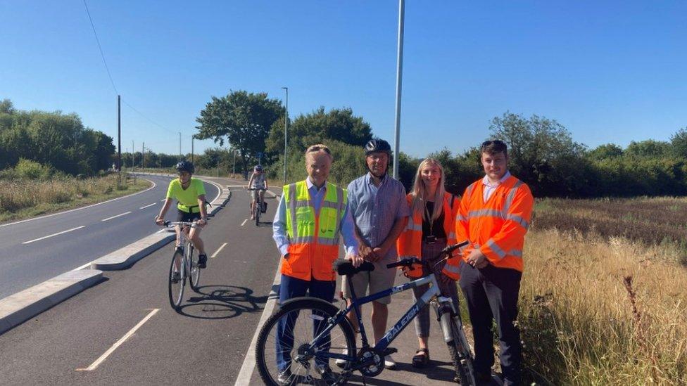 Neil Clarke and the team behind the cycle path