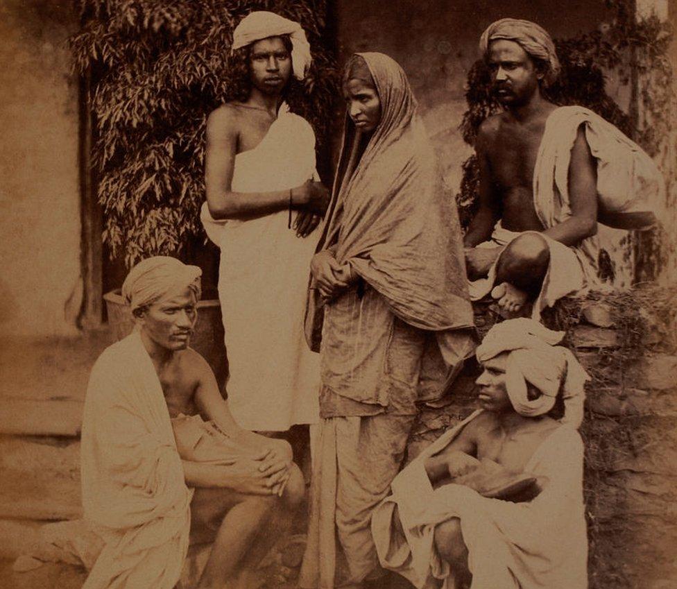 Group of Untouchables, India, circa 1890