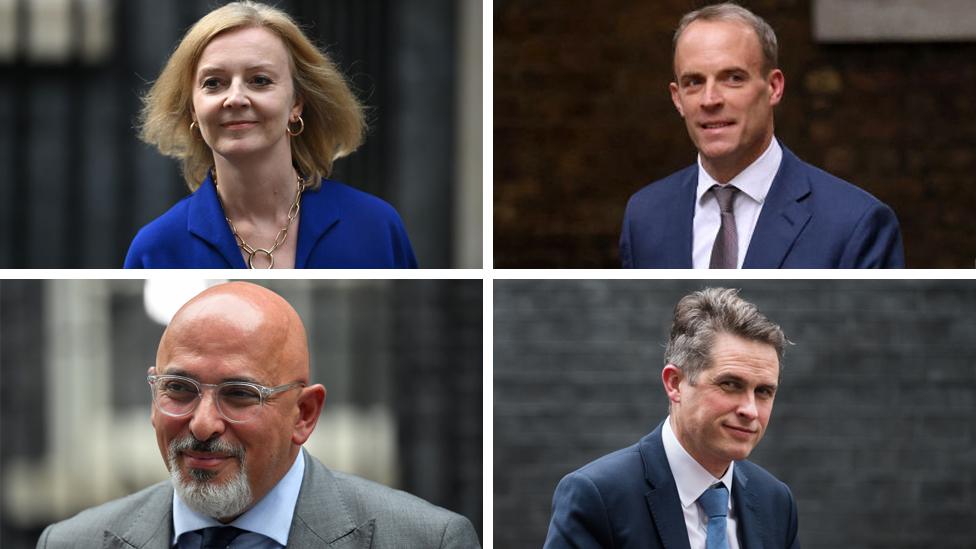 Truss, Raab, Zahawi and Williamson