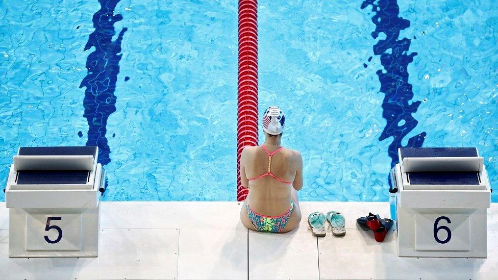 Woman in pool