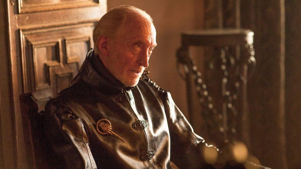 Charles Dance dressed as Tywin Lannister in Game of Thrones