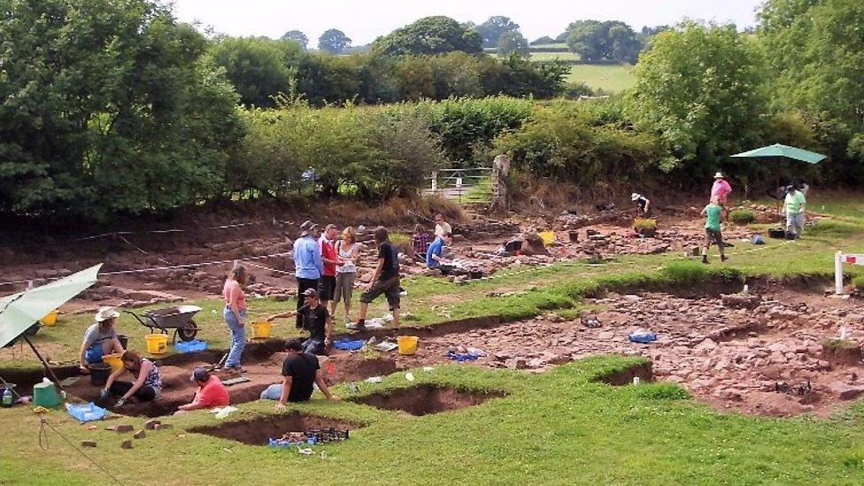 Trellech archaeological dig