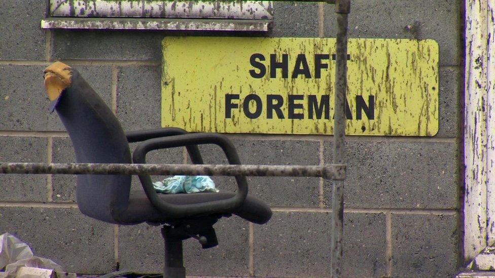 A old ratty chair beneath at Hatfield Colliery