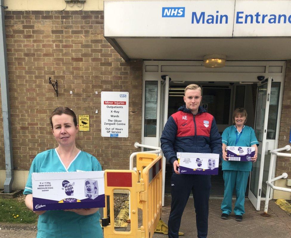 NHS workers receive Easter eggs