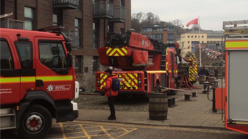 The fire at Great Western Dockyard, Gas Ferry Road, Bristol