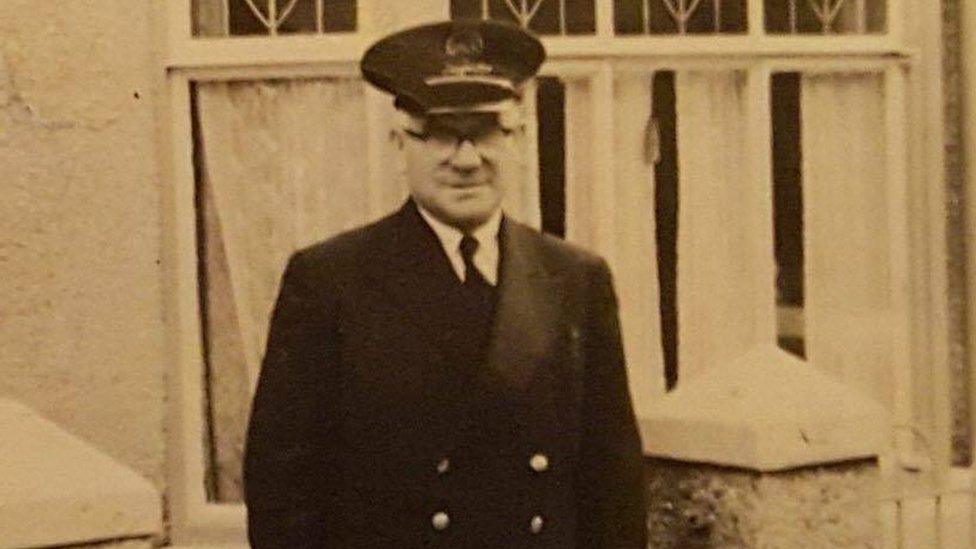 Jack in his Londonderry and Lough Swilly bus company inspectors uniform