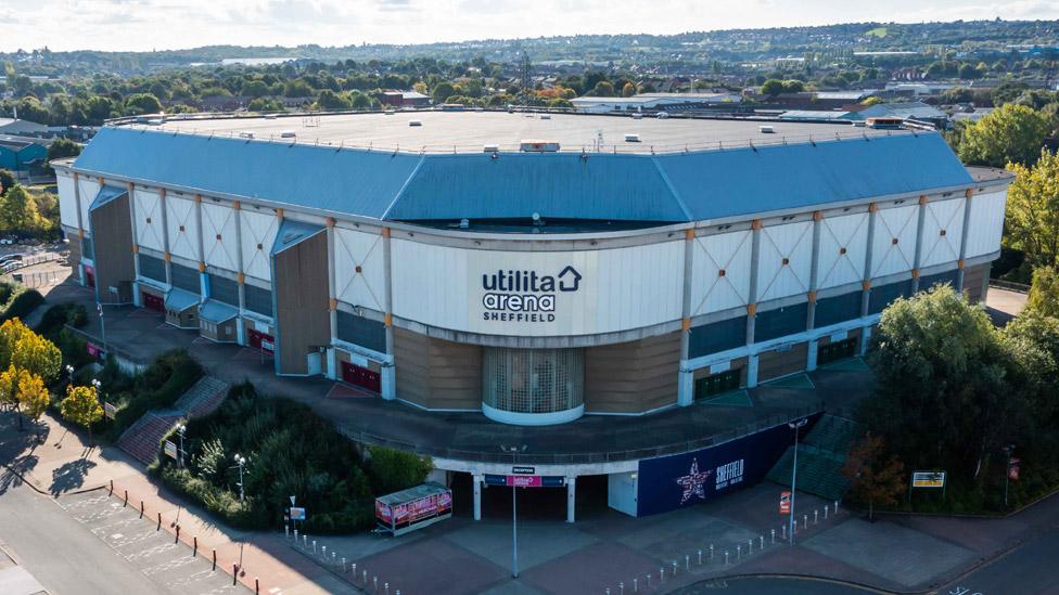 Aerial shot of Sheffield's Utilita Arena