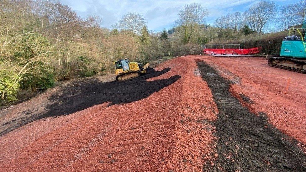 Road construction vehicles