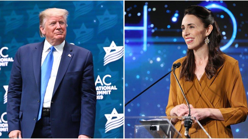 Donald Trump and Jacinta Ardern