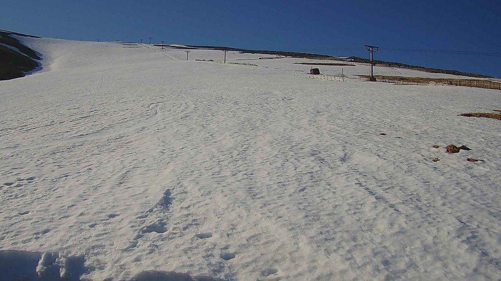 Snow on slopes