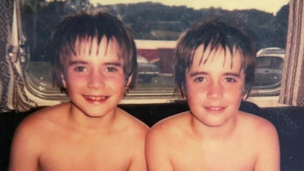 The twins as young boys