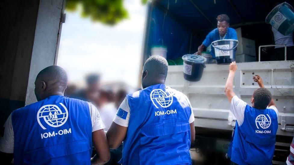 The International Organization for Migration has been delivering food to residents in Cité Soleil