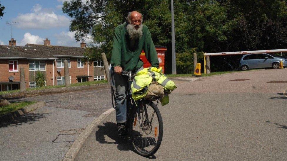 Balin Hobbs on his bike