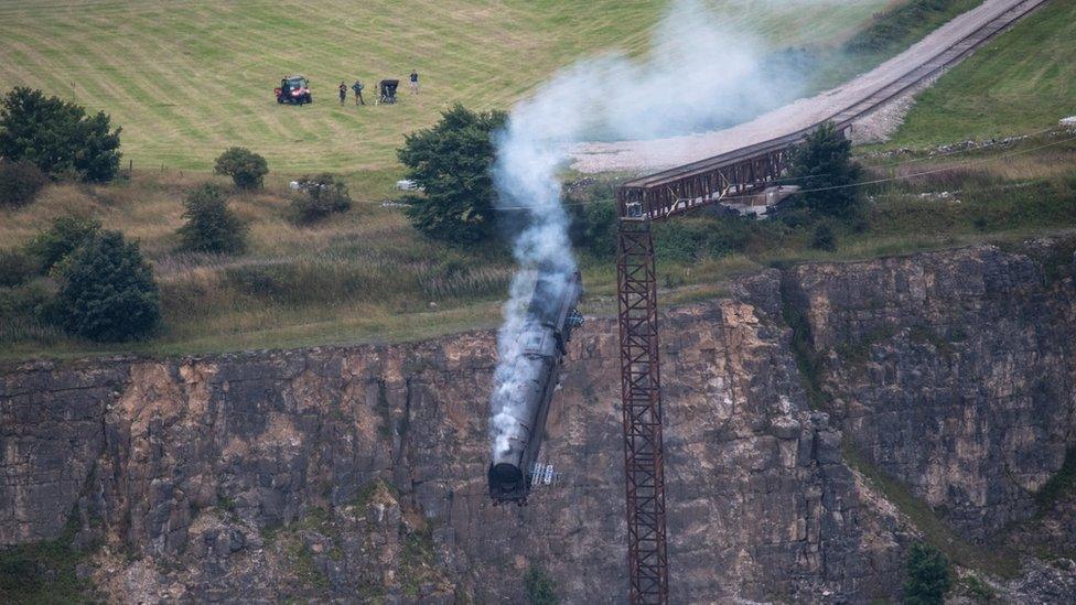 Train stunt