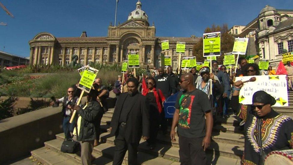 Protesters at the rally