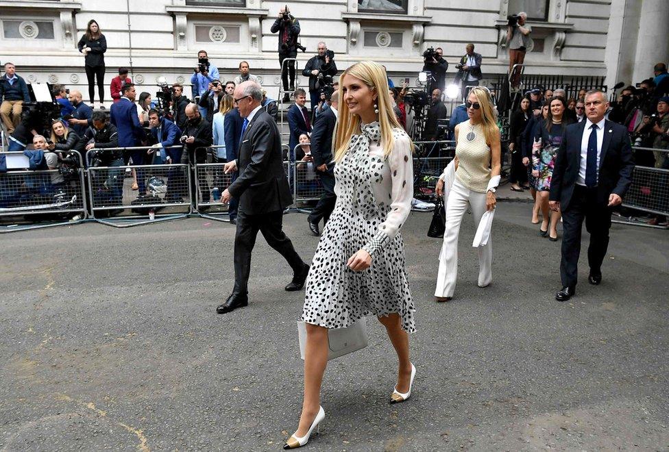 Ivanka Trump and Woody Johnson at 10 Downing Street.