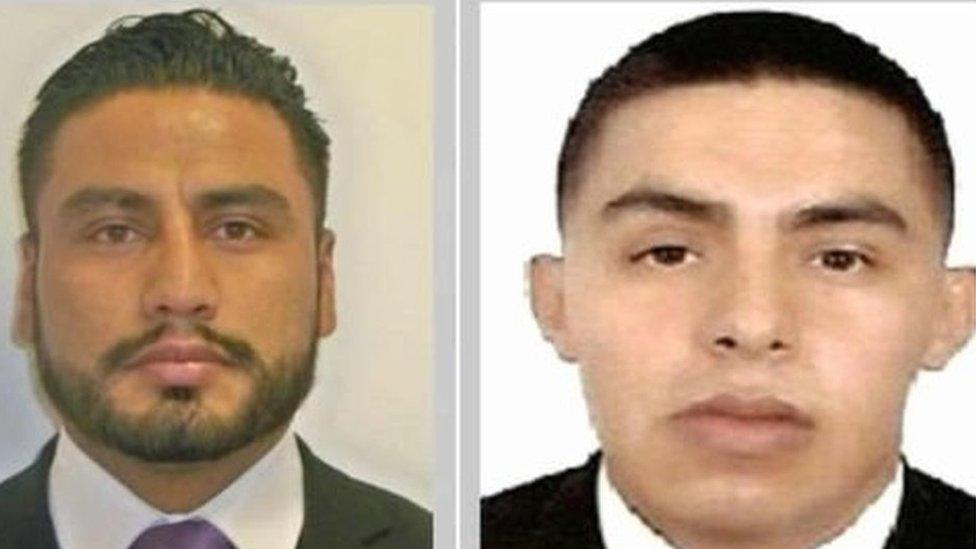 Pictures released by the Attorney General's Office of agents Alfonso Hernández (left) and Octavio Martínez