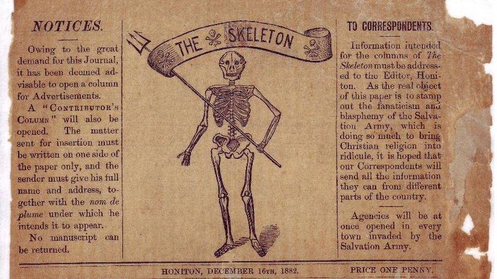 Skeleton newspaper