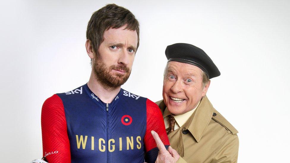 Sir Bradley Wiggins and Michael Crawford