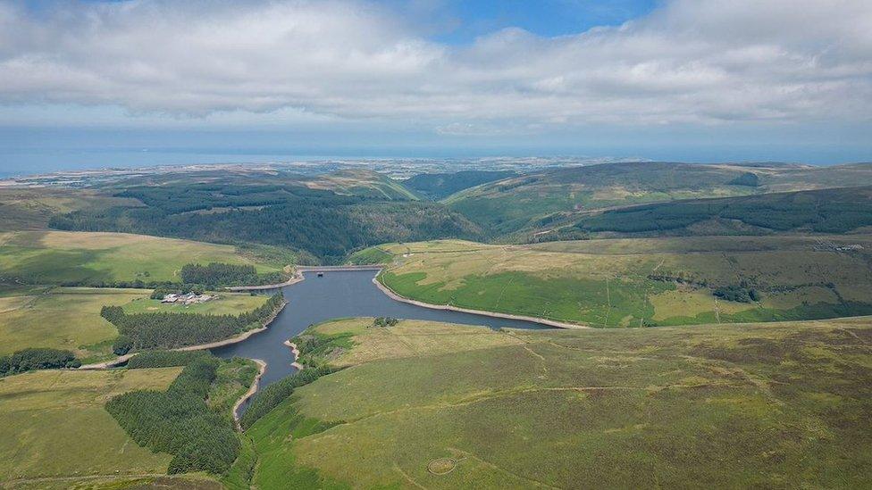 Picture of water levels at Sulby Reservoir