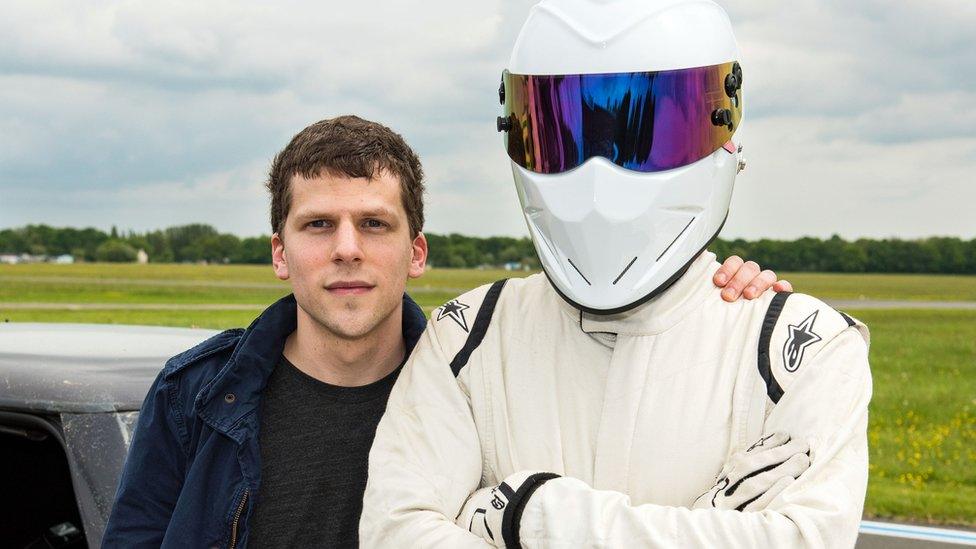 Jesse Eisenberg and The Stig