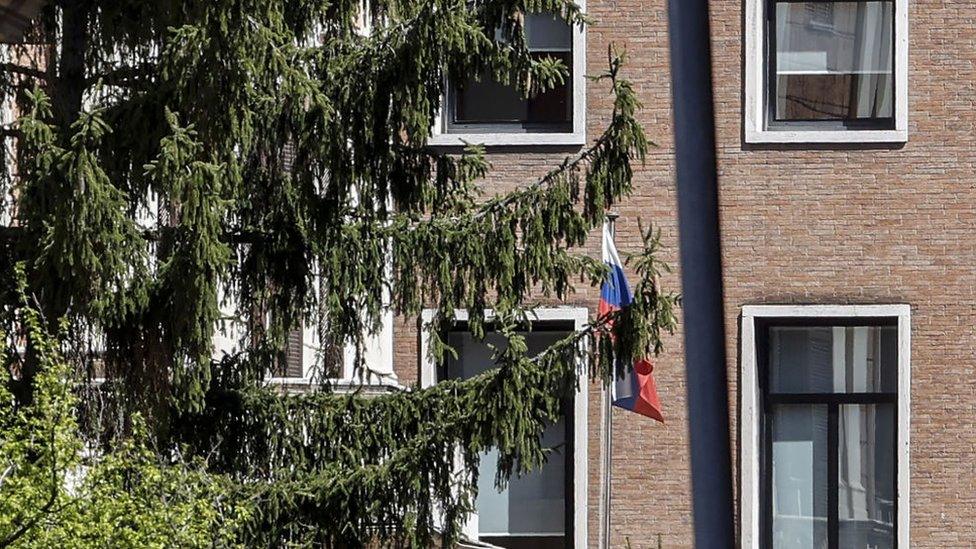 The two Russians expelled by Italy worked in the Russian embassy in Rome