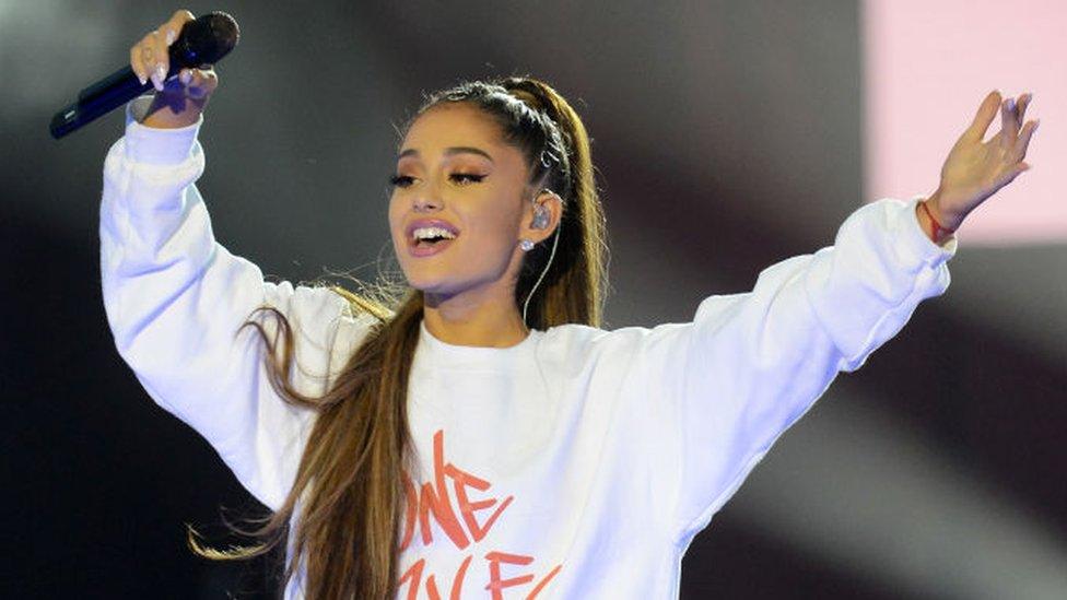 Ariana Grande at the One Love Manchester concert