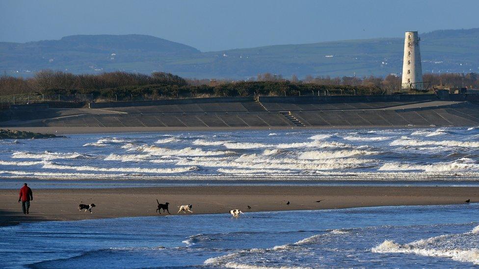 Beach and lighthouse at leasowe