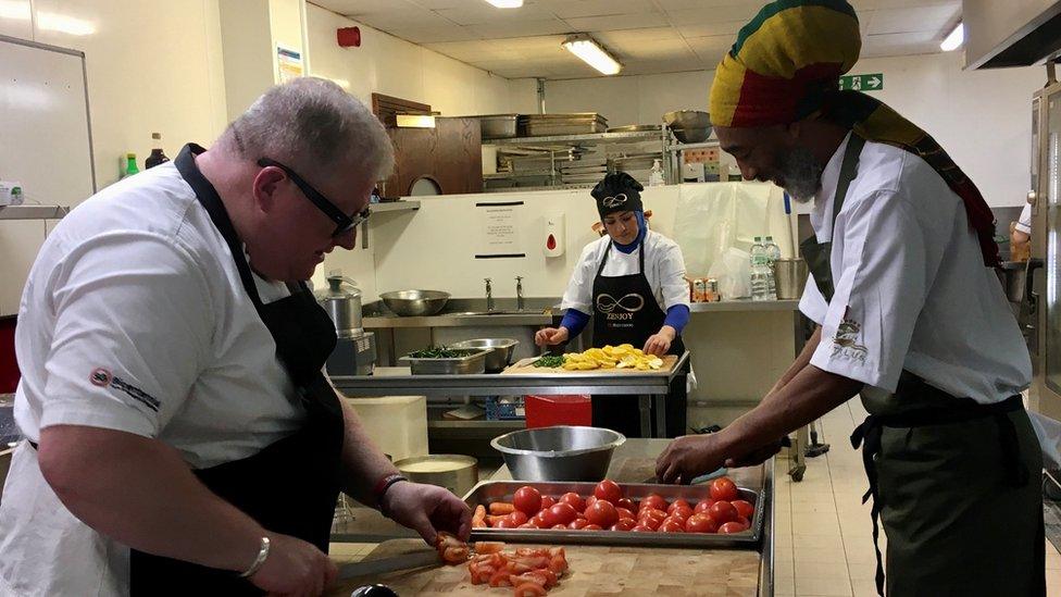 Chefs Paul Askew, Zainab Nezami and Erroll Graham