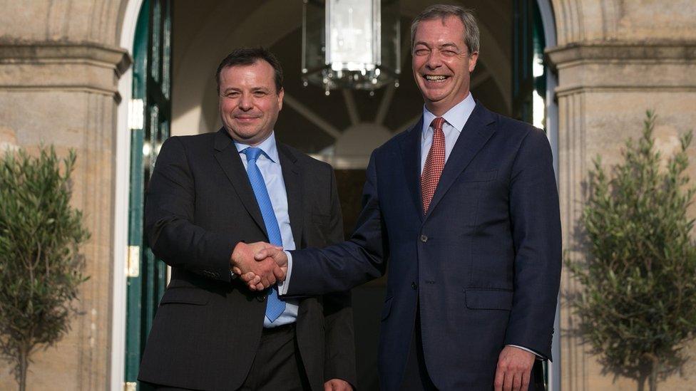 Nigel Farage and Arron Banks