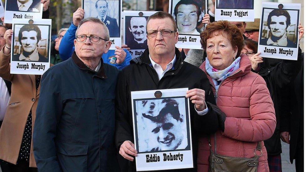 Edward Doherty's family outside court