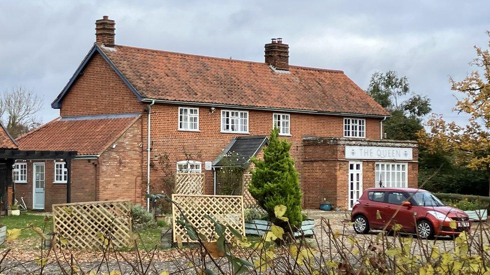 The Queen pub in Brandeston