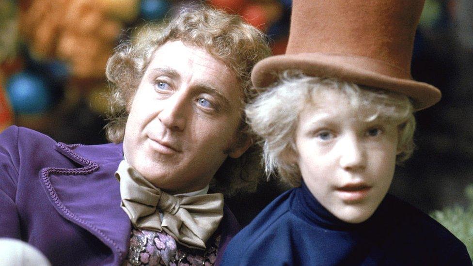 Gene Wilder as Willy Wonka and Peter Ostrum as Charlie Bucket, in Charlie and the Chocolate Factory