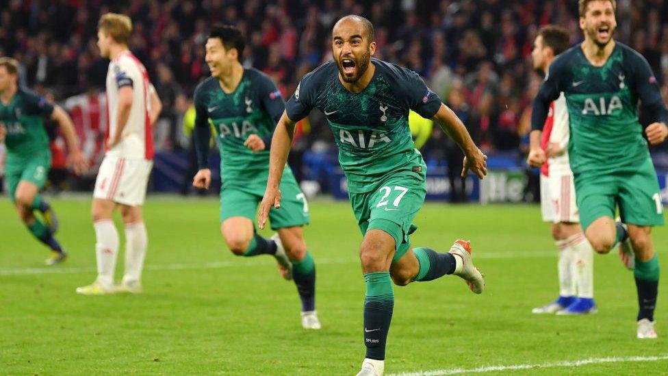 Lucas Moura scores.