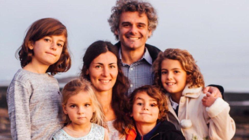 Kaarina Rutta with her family